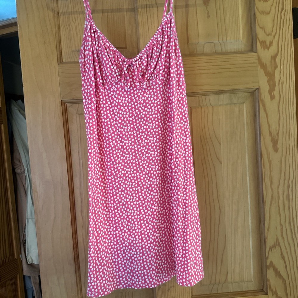 American Eagle Outfitters Pink Polka Dot Dress